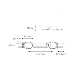epiLED – LED modul Lumiter¹ – 0.36W – IP67 – 12V DC – Čistá biela (PW) / 5000°K
