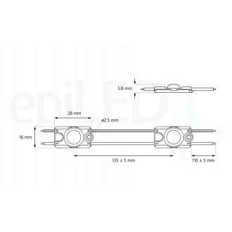 epiLED - LED modul Opticor¹ - 0,50W - Neutrálna biela (NW) / 4000°K