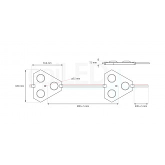 epiLED - LED modul Triglo - 1,50W - Denná biela (WH) / 6500°K