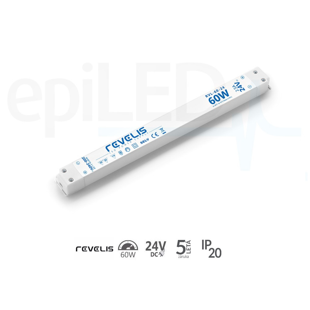 REVELIS - napájací zdroj typ RVL-60-24 – 60W - 24V DC