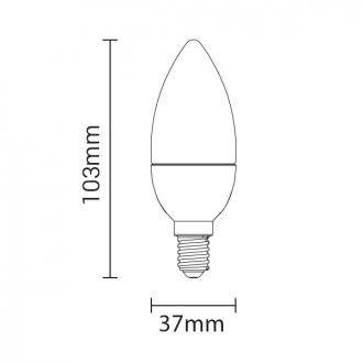 Stmievateľná LED žiarovka 6W Neutrálna biela E14