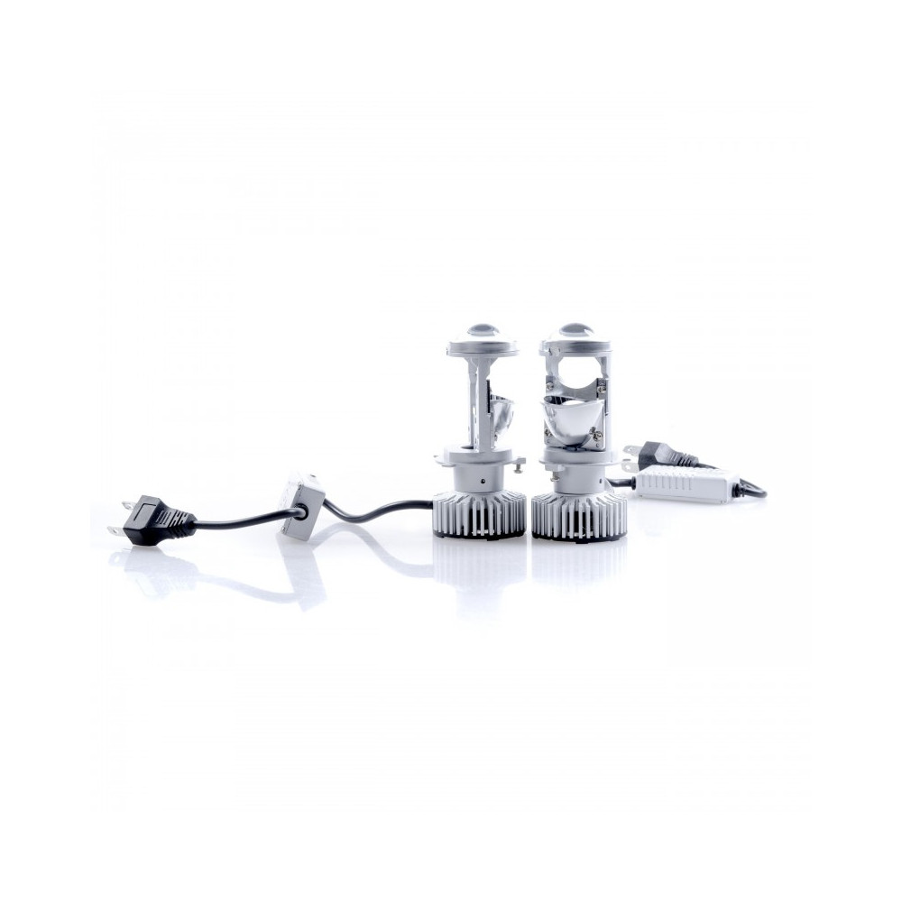 EINPARTS - 2ks - H4 LED projektorové šošovky 35/45W EPLL01 (stretávacie/diaľkové svetlá) - Studená biela / 6000°K - CANBUS