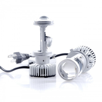 EINPARTS - 2ks - H4 LED projektorové šošovky 35/45W EPLL01 (stretávacie/diaľkové svetlá) - Studená biela / 6000°K - CANBUS