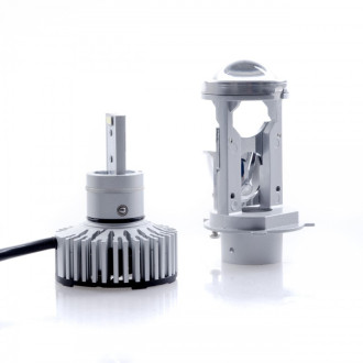 EINPARTS - 2ks - H4 LED projektorové šošovky 35/45W EPLL01 (stretávacie/diaľkové svetlá) - Studená biela / 6000°K - CANBUS