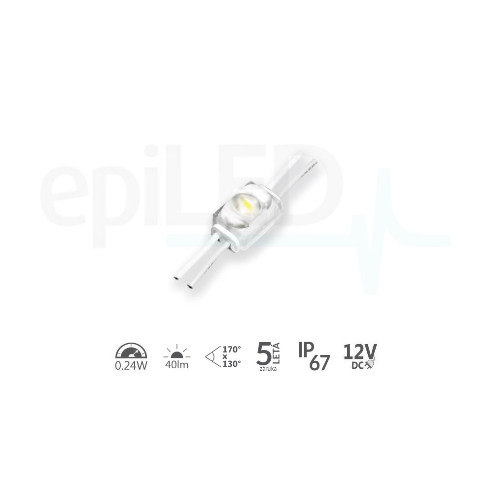 epiLED – LED modul epiQ – 0.24W – IP67 – 12V DC – Teplá biela (WW) / 3000°K