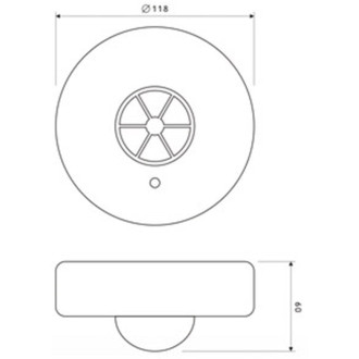 Detektor pohybu LX06 biely 360° KOBI