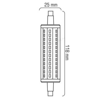 J118-AP R7s 7W Neutrálna biela 230V 72 SMD2835 LED CCD