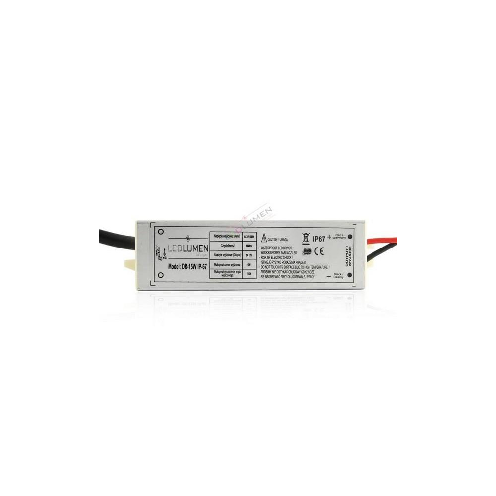 LED zdroj 15W 12V DC IP67