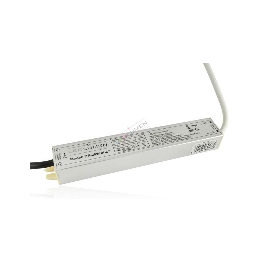 LED zdroj 20W 12V DC IP67