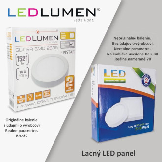 16W LED panel 112x112mm, Teplá biela