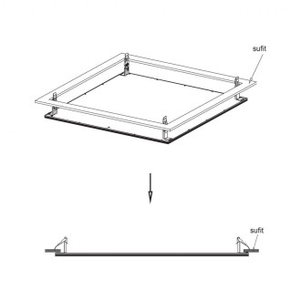 Montážna sada K4-PL-02  pre LED panely 300x1200