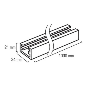 1m koľajnica pre reflektor
