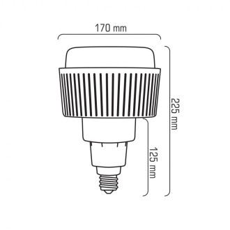 LED žiarovka T170-AP 80W 230V CCD Neutrálna biela E27