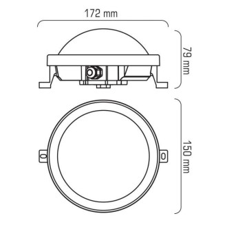 LED lampa 12W LED IP65 Neutrálna biela, kruh