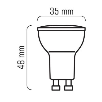 Led žiarovka  4W LED 35° CCD Teplá biela GU11