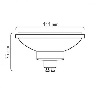 ES111-AP GU10 230V 15W LED 35° CCD Neutrálna biela