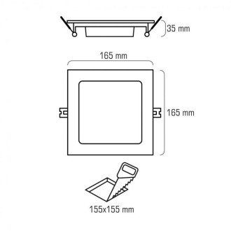 LED panel 16W DL-05S neutrálna biela