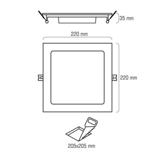 LED panel 24W DL-06S Teplá biela