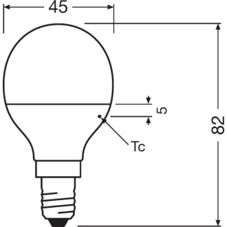 LED žiarovka E14 P45 5W  40W 470lm 4000K Neutral 180° OSRAM Value