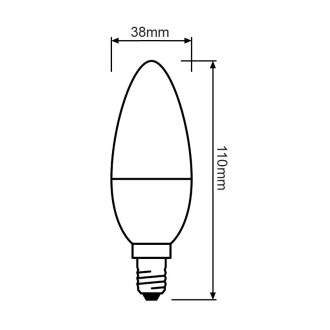 LED žiarovka E14 B35 7W  60W 806lm 2700K Warm 200° OSRAM Value