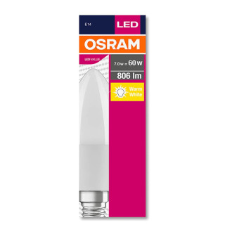 LED žiarovka E14 B35 7W  60W 806lm 2700K Warm 200° OSRAM Value