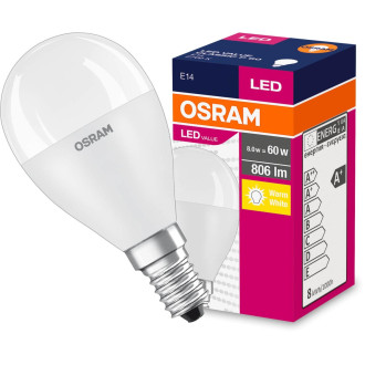 LED žiarovka E14 P45 8W  60W 806lm 2700K Warm OSRAM Value