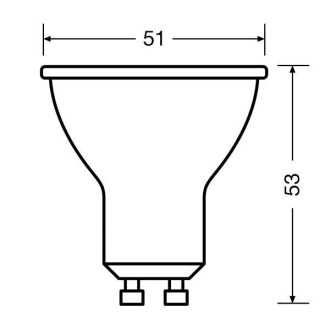 LED GU10 6,5W  80W 575lm 2700K Warm 36° OSRAM Value