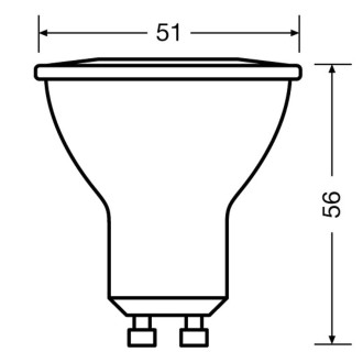 LED žiarovka GU10 4,5W  35W 350lm 6500K Cold 120° OSRAM Value