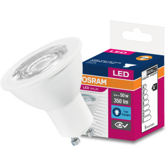 LED žiarovka GU10 4,5W  50W 350lm 6500K Cold 36° OSRAM Value