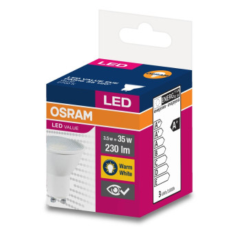 LED žiarovka GU10 2,8W  25W 230lm 2700K Warm 120° OSRAM Value