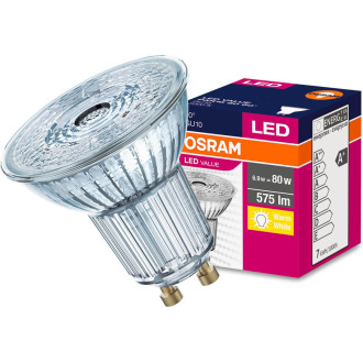 Žiarovka LED GU10 6,9W  80W 575lm 3000K Warm 60° OSRAM Value