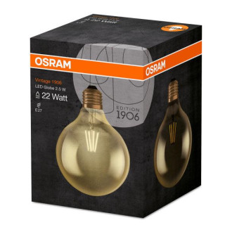 LED žiarovka E27 G125 2,5W  22W 225lm 2500K Warm OSRAM Vintage 1906 Globe