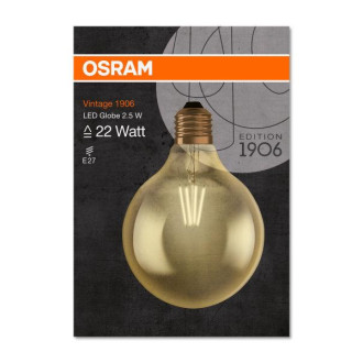 LED žiarovka E27 G125 2,5W  22W 225lm 2500K Warm OSRAM Vintage 1906 Globe