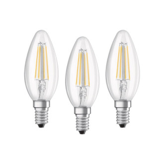 3PAK LED žiarovka E14 B40 4W  40W 470lm 4000K Neutrálne 320° vlákno pätice OSRAM