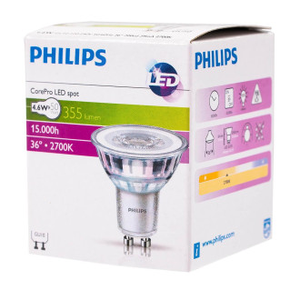 LED žiarovka GU10 4,6W  50W 355m 2700K Warm 36° PHILIPS