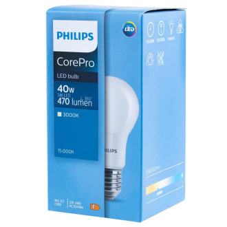 LED žiarovka E27 A60 5,5W  40W 470lm 3000K Warm 200° PHILIPS