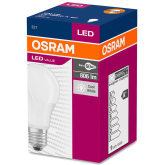 LED žiarovka E27 A60 9W  60W 806lm 6500K Cold 200° OSRAM