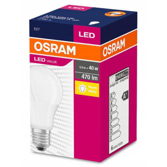 LED žiarovka E27 A40 5,5W  40W 470lm 2700K Warm 200° OSRAM