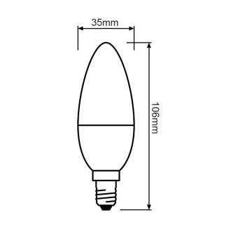 LED žiarovka E14 B35 5,7W  40W 470lm 2700K Warm 200° OSRAM Value