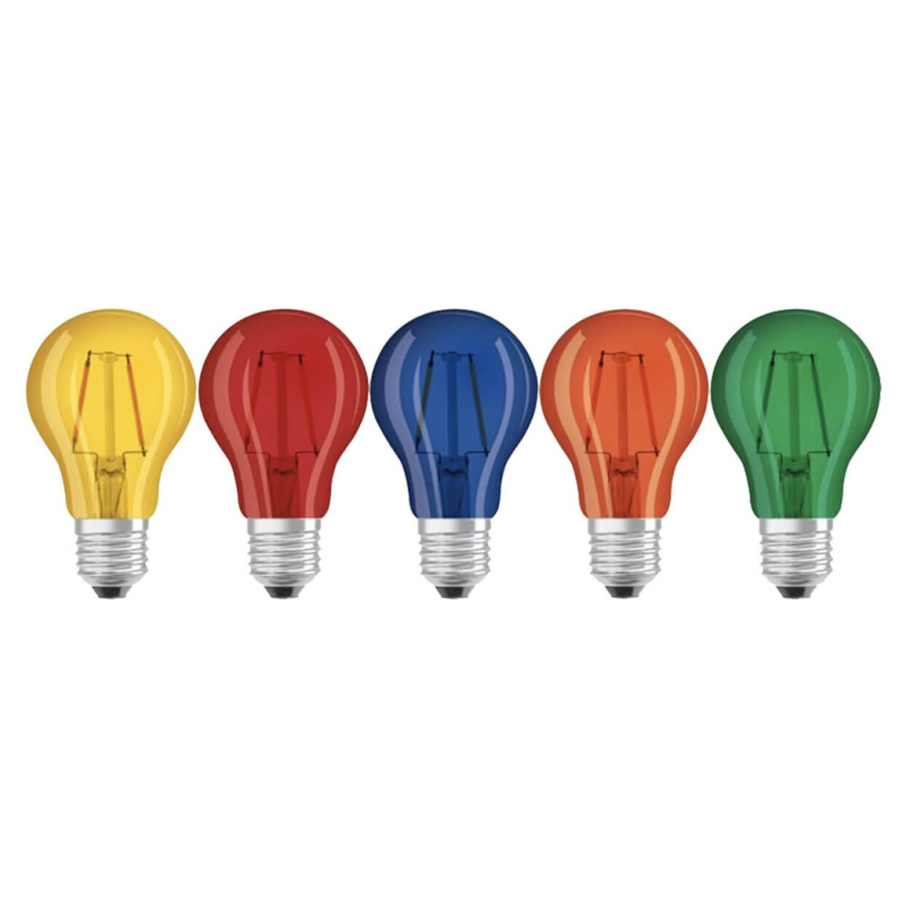 5PAK LED žiarovka E27 A60 2W 235lm 2700K Warm 300° Filament OSRAM Star Mix Colours