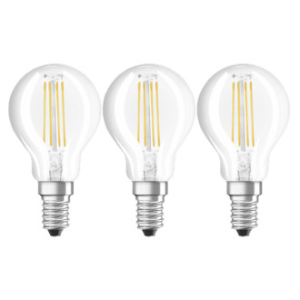 3PAK LED žiarovka E14 P45 4W  40W 470lm 2700K Warm 320° Filament OSRAM