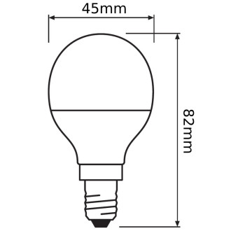 LED žiarovka E14 P45 5,7W  40W 470lm 6500K Cold 180° OSRAM Value