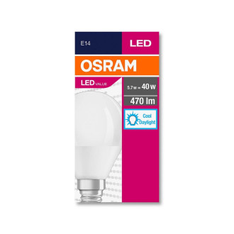 LED žiarovka E14 P45 5,7W  40W 470lm 6500K Cold 180° OSRAM Value