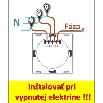 2-kanálový dotykový sklenený Wi-Fi vypínač White