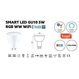 SMART LED ŽIAROVKA 5W GU10 RGB WW WiFi