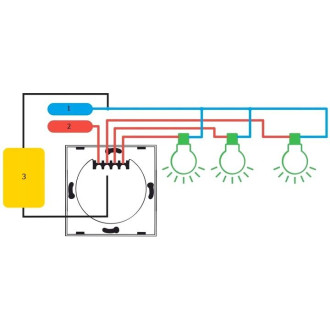 3-kanálový dotykový sklenený Wi-Fi vypínač White