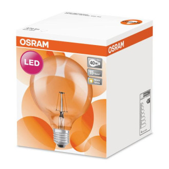 LED žiarovka E27 G125 4W  40W 470lm 2700K Warm 300° Filament OSRAM Retrofit