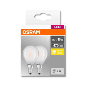 2PAK LED žiarovka E14 P45 4W  40W 470lm 2700K teplá pätica OSRAM