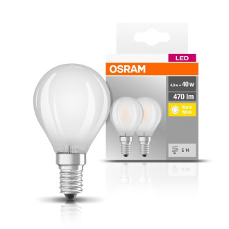 2PAK LED žiarovka E14 P45 4W  40W 470lm 2700K teplá pätica OSRAM