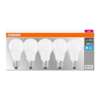 5PAK LED žiarovka E27 A60 8,5W  60W 806lm 4000K Neutral 300° OSRAM Base